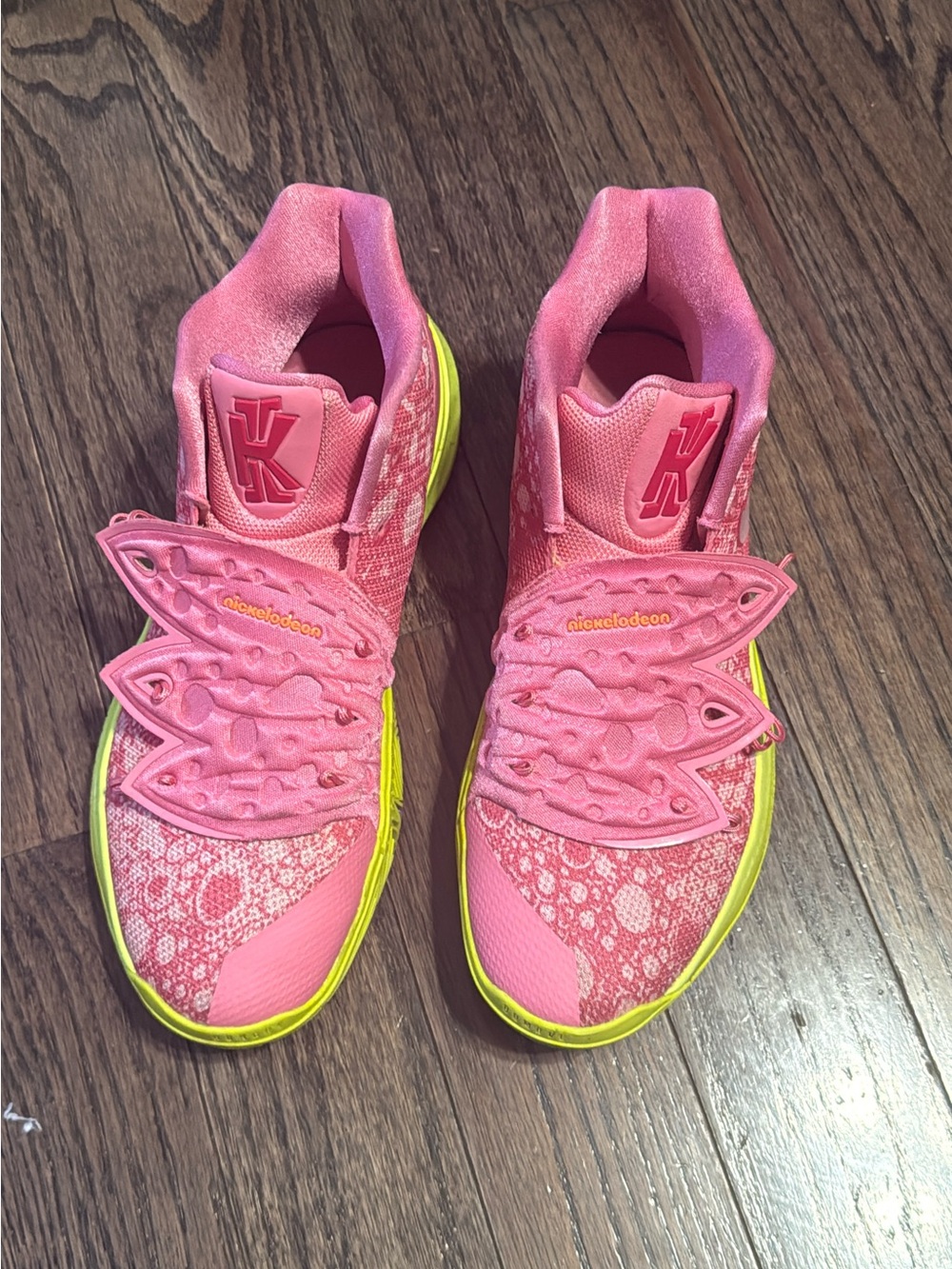 Nike Pink and Neon Yellow Men's Athletic Shoes